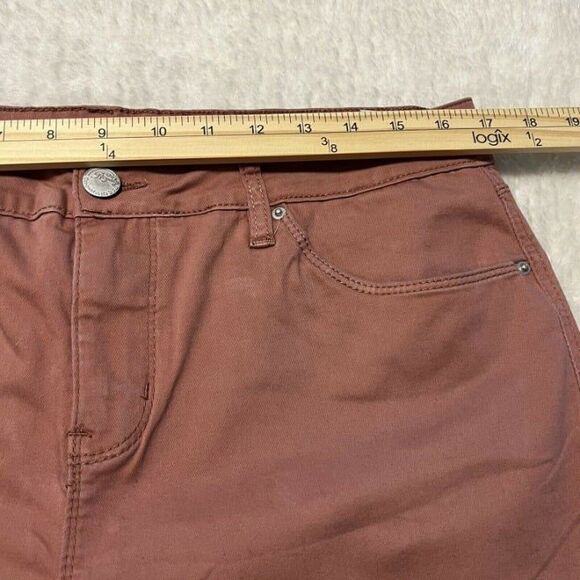 Royalty For Me Tan Womens Ankle High Rise Stretch Pants Size 16 - Picture 10 of 12